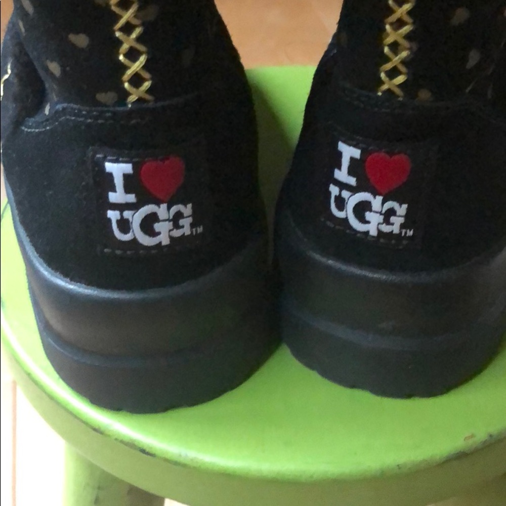 Ugg Special Edition Black Boots, Girls , size 4
